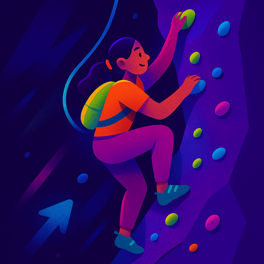 Indoor rock climbing wall